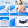 Detachable drain basket and removable safety cover of the 5.5 lbs portable semi-auto washing machine for small spaces.