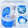 Portable semi-auto washing machine with clear lid, 5.5 lbs capacity, ideal for small spaces like dorms and apartments.