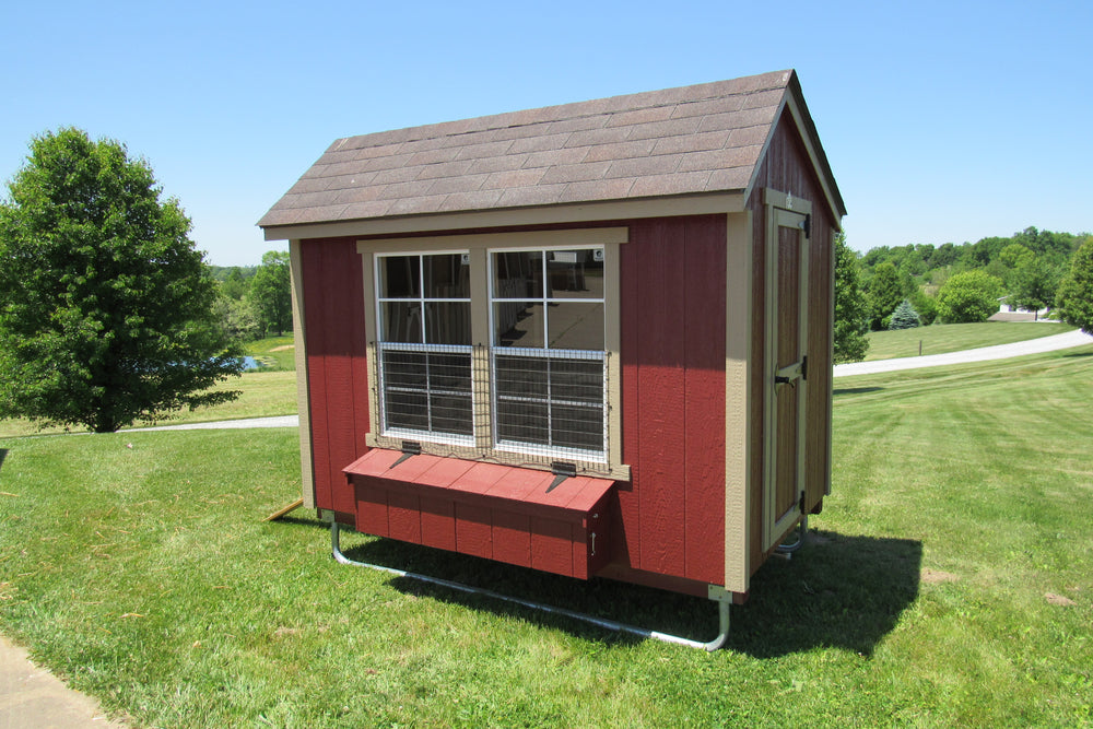 EZ-FIT Chicken Coop Kit 5' x 8' for 18–22 Chickens with Roost Ramp and Egg Box New