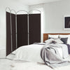 6.2Ft Folding 4-Panel Room Divider for Home Office Living Room -Brown - Gallery View 1 of 10