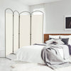 6.2Ft Folding 4-Panel Room Divider for Home Office Living Room -White - Gallery View 1 of 10