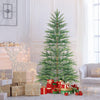 6.5 ft pre-lit artificial cypress Christmas tree with warm white lights and realistic branches, perfect for festive.