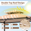 Double top roof design of the 6.5 x 4 x 8 FT grill gazebo set for enhanced ventilation and sun protection.