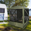 6.7 x 6.7 Feet Pop Up Gazebo with Netting and Carry Bag-Green - Gallery View 1 of 12