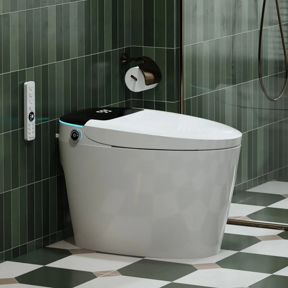Yulika 951B Tankless Smart Toilet Elongated 1.28 GPF Bidet Heated Seat Auto Flush New