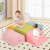 6-Piece Baby Climbing Blocks with 30D High-Density Foam and Carrying Handles-Macaron Multicolor - Gallery View 1 of 10