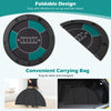 Foldable 48-inch poker table top with green felt, 10 cup holders, and carrying bag for easy transport and storage.