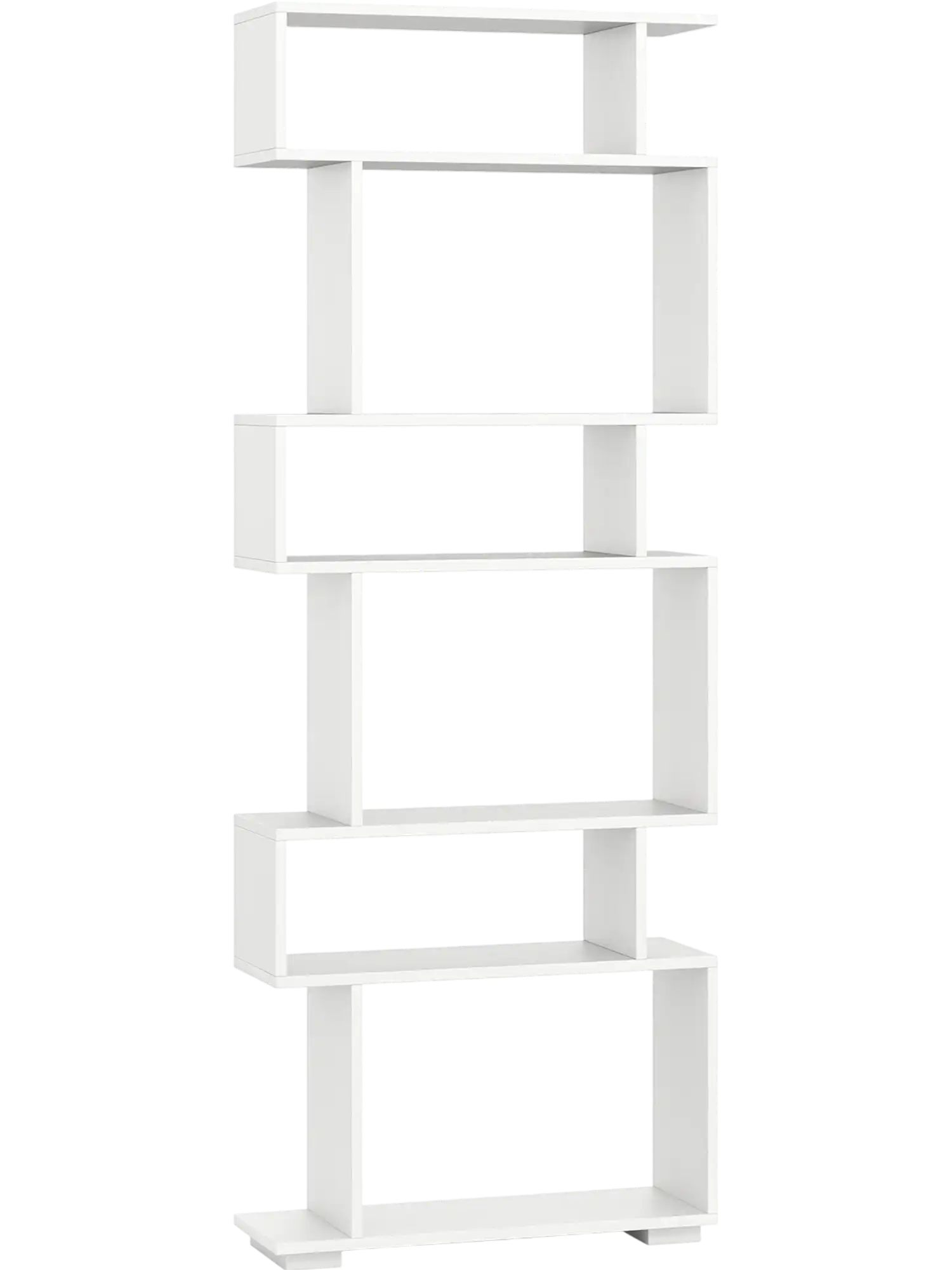 Costway 6-Tier Geometric Bookshelf Home Office Bookcase 985643721 New