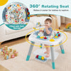 6-in-1 Baby Activity Center with 360° rotating seat, filled with soft sponge, perfect for interactive play and.