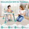 6-in-1 Baby Activity Center with adjustable height, rotating seat, and interactive toys for toddlers aged 6-36 months.