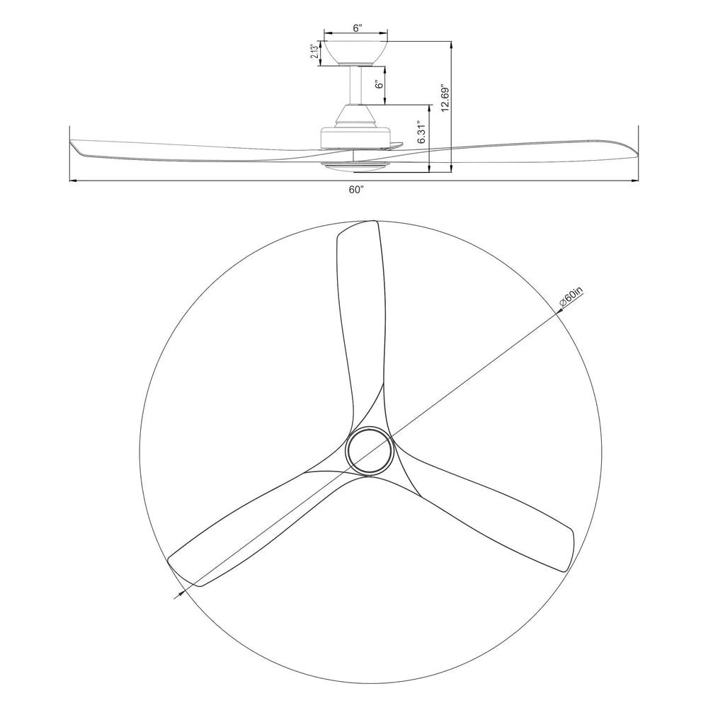 Parrot Uncle 60" Newbury Industrial Ceiling Fan with Lighting and Remote Control New