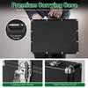 Premium carrying case for 600-piece poker chip set, featuring a locking latch design and convenient handle for easy.