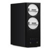 Compact 600 GPD AW-RB20 alkaline reverse osmosis water filter with dual faucets and smart LED display for home use.