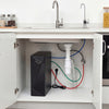 Compact 600 GPD AW-RB20 alkaline reverse osmosis water filter installed under a sink with visible connections and smart.
