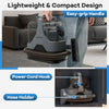 Compact gray upholstery cleaner machine with powerful 15kPa suction, hose holder, and easy-grip handle for versatile.