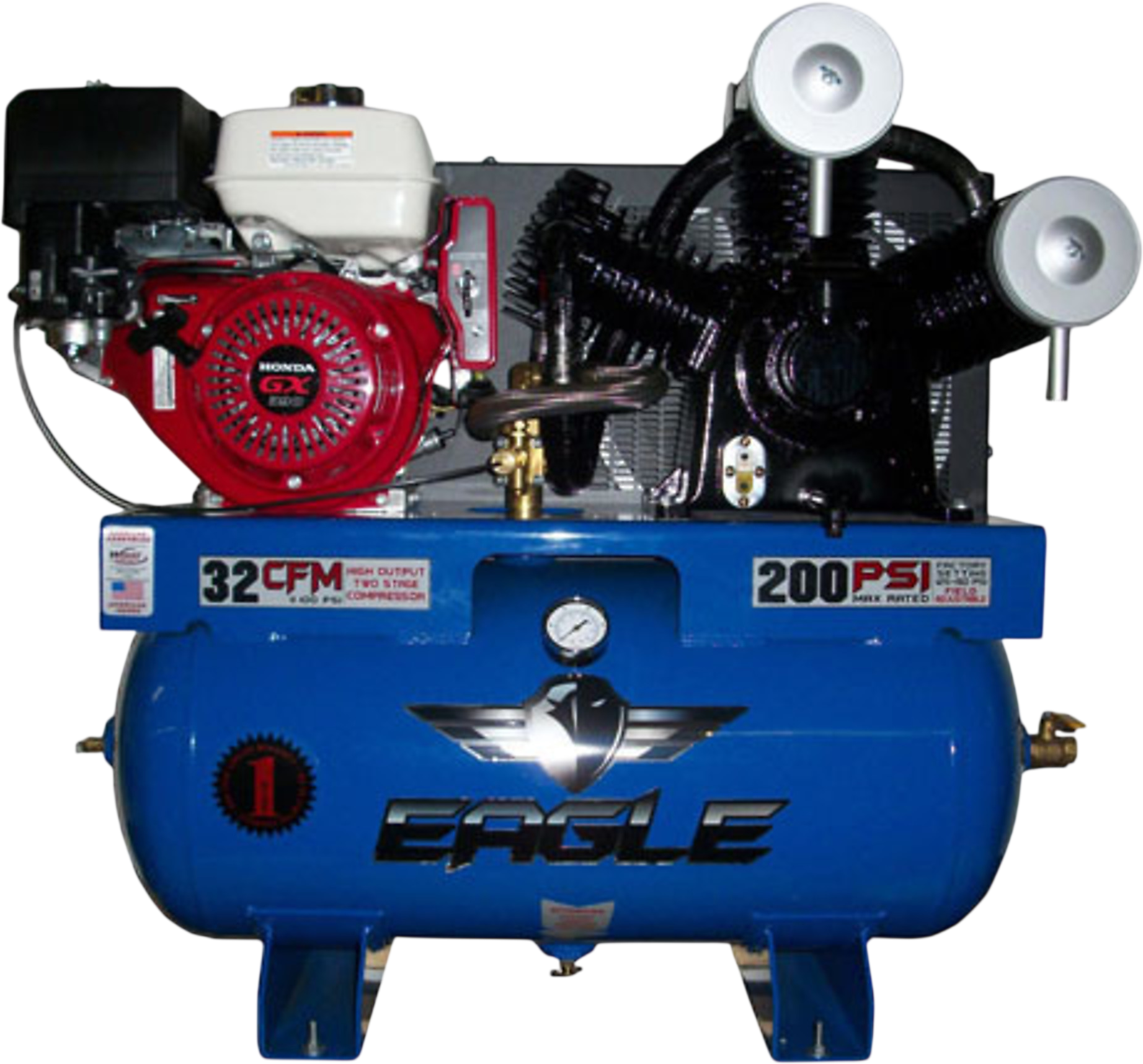 Eagle Truck Mount Air Compressor 200 PSI 30 Gal. 13 HP Honda GX390 Electric Start 13G30TRKE New