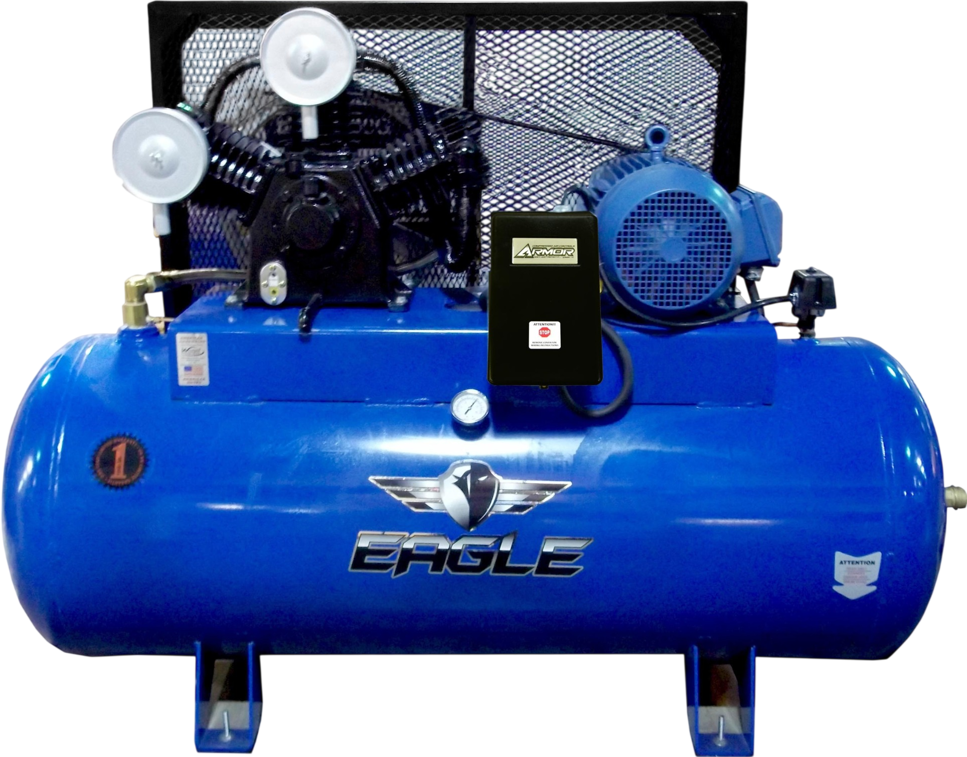 Eagle Air Compressor with Mag Starter 200 PSI 120 Gallon 36 CFM 10 HP Single Phase 208V New