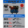 Eagle Truck Mount Air Compressor 175 PSI 30 Gal. 24 CFM 13 HP Honda GX340 Electric Start 11G30TRKE New