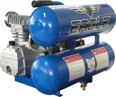Eagle TS2018L Portable Air Compressor 125 PSI 4.2 Gal. Twin Stack 2 HP 110V New