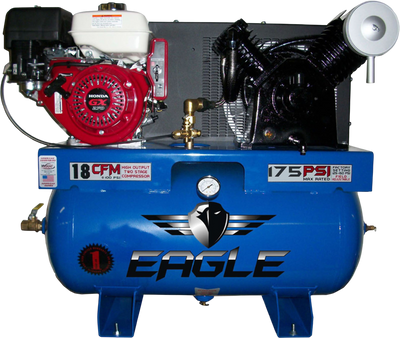 Eagle Truck Mount Air Compressor 175 PSI 30 Gal. 18 CFM 9 HP Honda GX270 Electric Start 9G30TRKE New