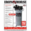 Iron Horse 60 Gallon Stationary Air Compressor IHD7160V1 - feature/spec graphic