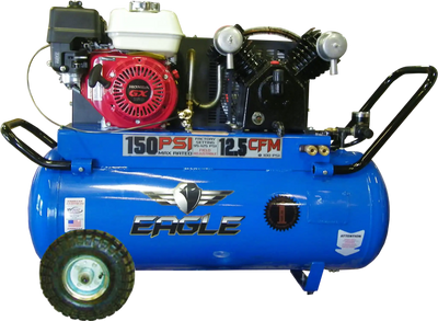 Eagle Air Compressor Portable 150 PSI 25 Gal. 12.5 CFM 5.5 HP Honda GX160 P55G25H1 New