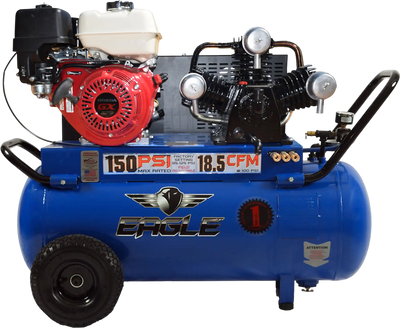 Eagle Air Compressor Portable 150 PSI 25 Gal. 18.5 CFM 9 HP Honda GX270 P90G25H1 New