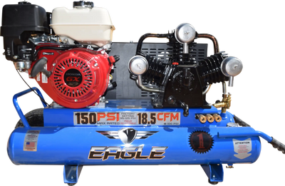Eagle TT90G Air Compressor Wheelbarrow 150 PSI 10 Gallon 18.5 CFM 9 HP Honda GX270 New