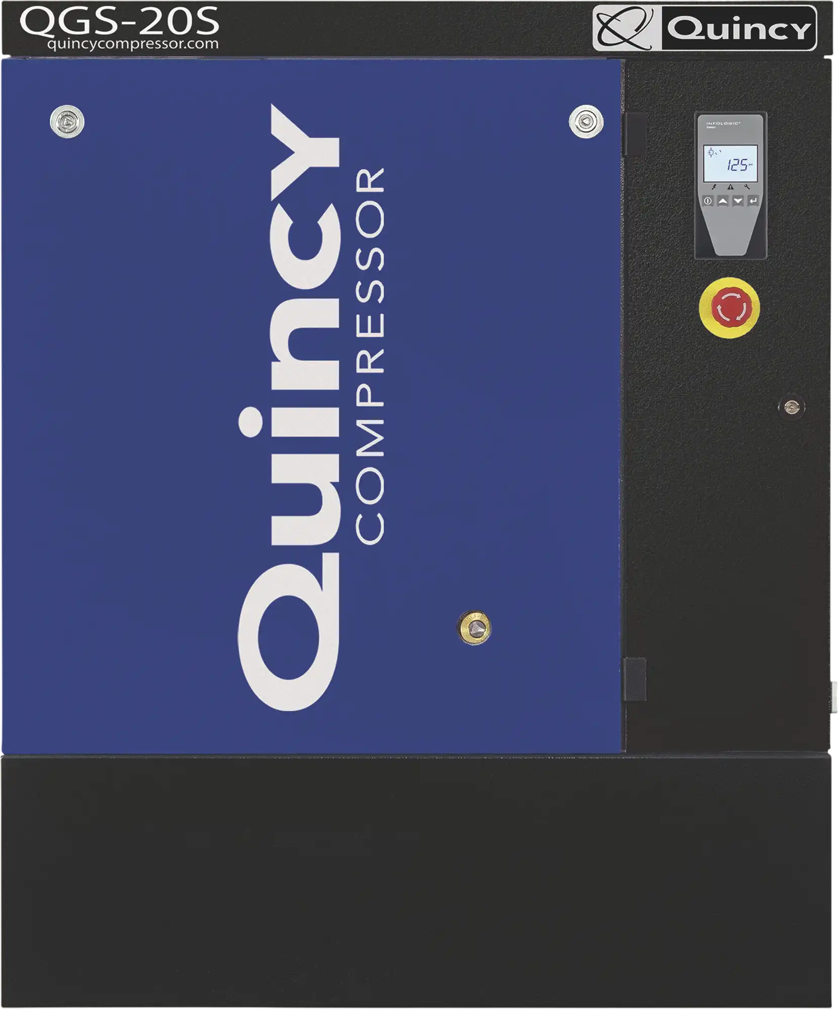 Quincy Compressor QGS 20 S Rotary Screw Air Compressor Floor Mounted, 230V 3-Phase, 20 HP, 60.8 CFM New