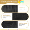 Close-up of the 60-inch black crash pad featuring anti-slip bottom, mesh vents for cushioning, and side carry handles.