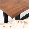 Close-up of the 1.4" thick board of a 60-inch dining bench, showcasing its durable, anti-crack surface for long-lasting.