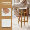 Upholstered barstool with a comfortable padded seat and breathable linen fabric, perfect for dining with a 60-inch.