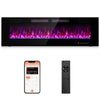 42/50/60/72 Inch Ultra-Thin Electric Fireplace with Decorative Crystals-60 inches - Gallery View 1 of 10