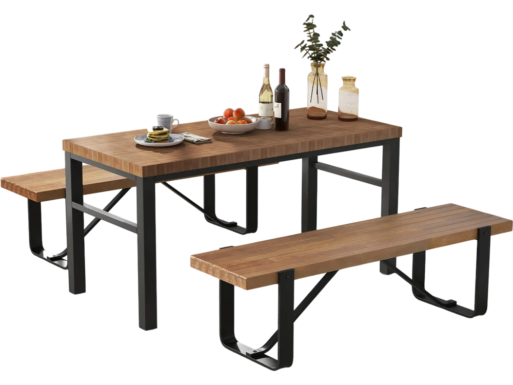 Rustic farmhouse wooden shoe rack bench with heavy-duty metal frame, supports 660 lbs, ideal for entryway seating.