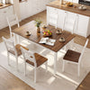 60 Inch Rectangular Dinner Table with Solid Rubber Wood Legs-Brown - Gallery View 1 of 8