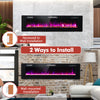 Costway Electric Fireplace 60" Ultra-Thin with Remote Control & Timer 5,100 BTU 1500W New