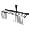 60 inch Pine Straw Rake Tow Behind Landscape Rake with 26 Metal Coil Tines-Black - Gallery View 1 of 1