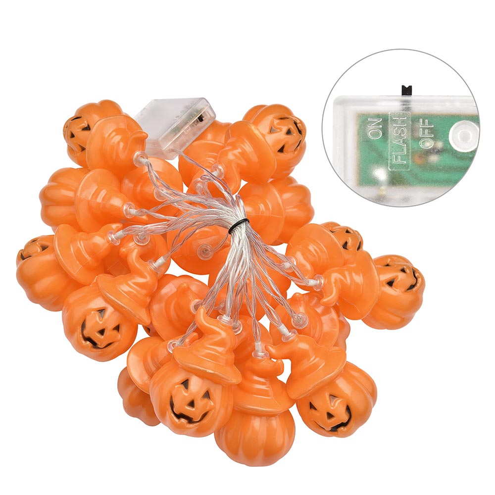 Yescom String Light 10Ft Orange Pumpkin 20 LEDs New
