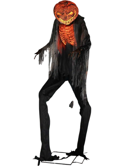 Yescom Halloween Pumpkin Scarecrow Motion & Touch Activated 7ft New