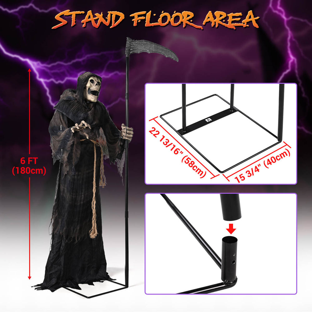 Yescom Grim Reaper Halloween Decoration 6ft New