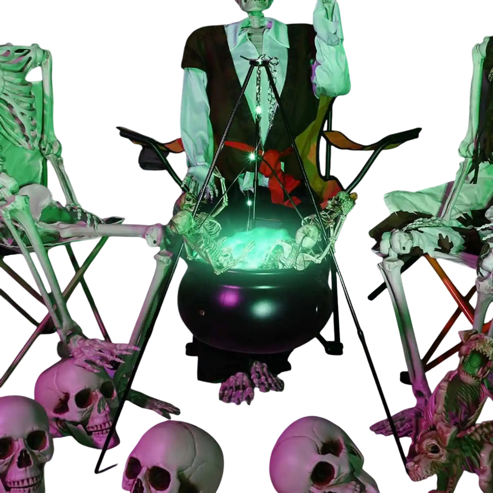 Yescom Halloween Witch Cauldron on a 31" Tripod with Lights New