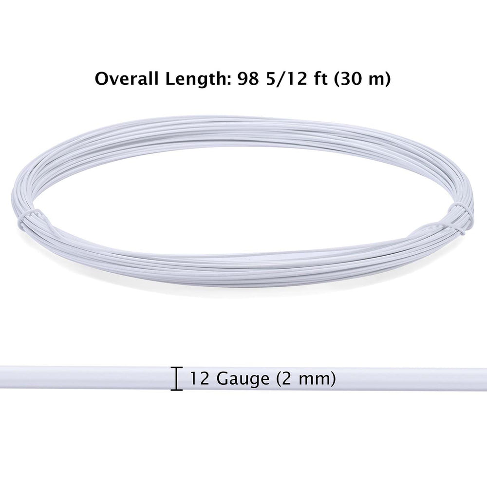 Yescom Craft Wire 2mm 12 Gauge 100ft in Black,White,Green Options New