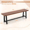 60-inch dining bench with a heavy-duty metal frame, supporting up to 440 lbs, ideal for entryways or dining areas.