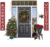 Yescom Christmas Door Welcome Sign Happy New Year Set of 2 New