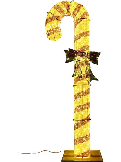 Yescom LED Candy Cane Lawn Outdoor Decoration 8ft New