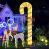 Yescom LED Candy Cane Lawn Outdoor Decoration 8ft New
