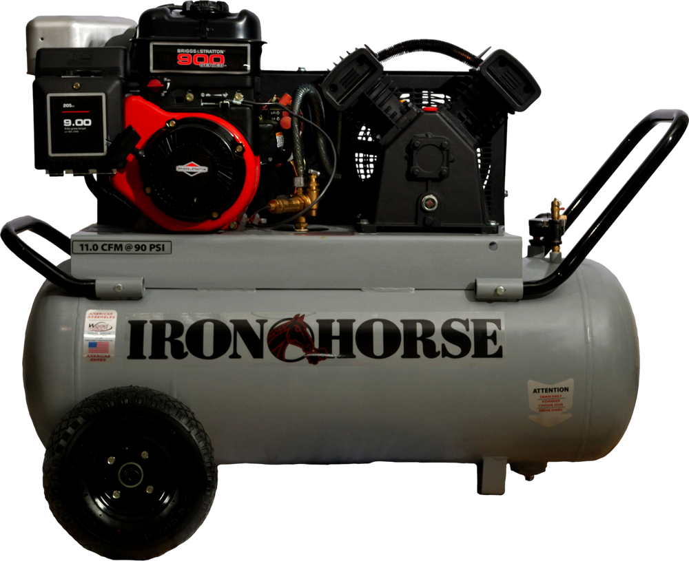 Iron Horse 25 Gallon Portable Air Compressor Model IHP60GE25H1-BS