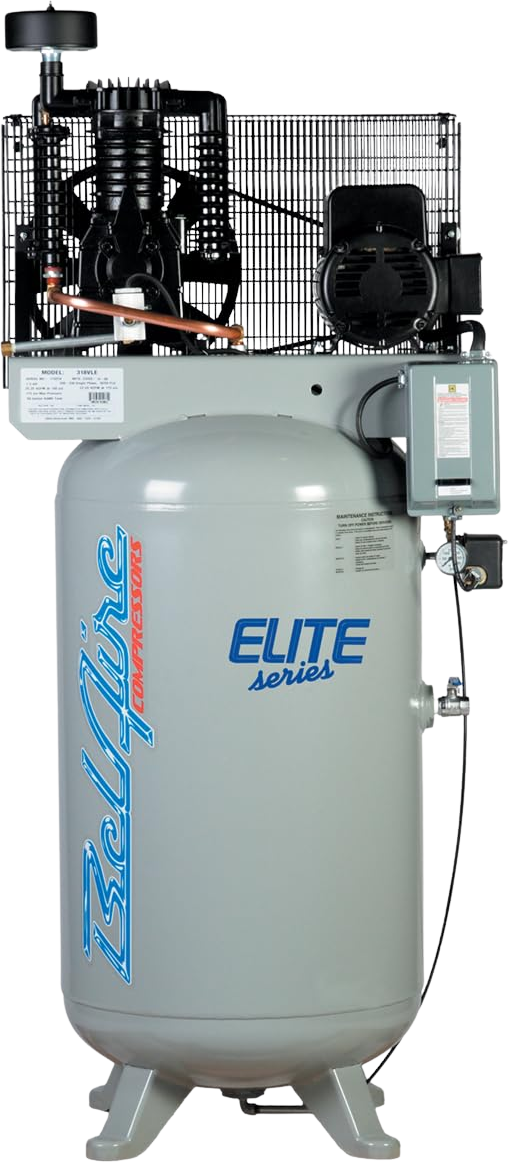 Belaire 318VLE Air Compressor 80 Gallon Two Stage Single Phase 7.5HP 175PSI Elite Series New