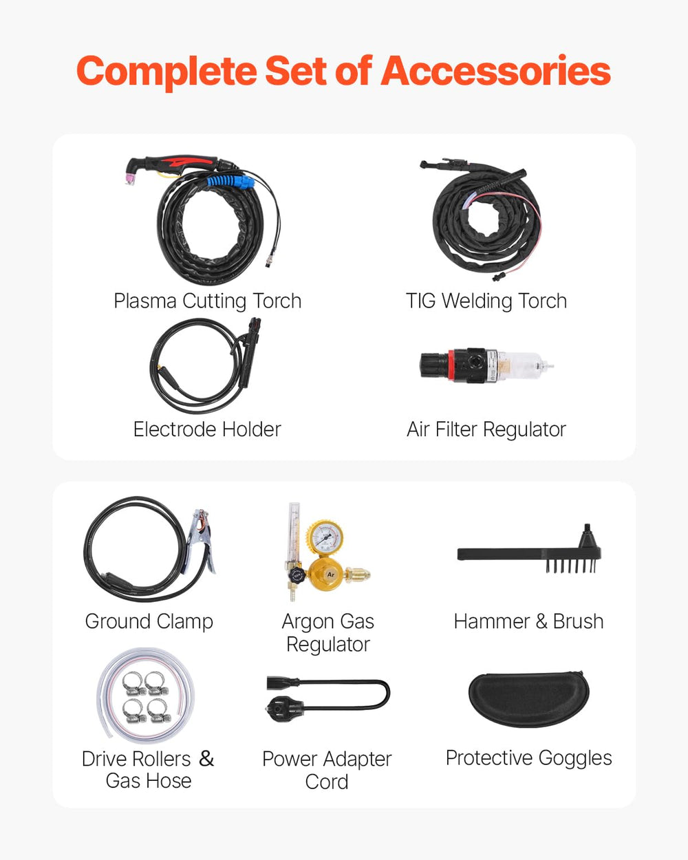Vevor Plasma Cutter 3 in 1 Welder Machine TIG/MMA Combo 110/220V New
