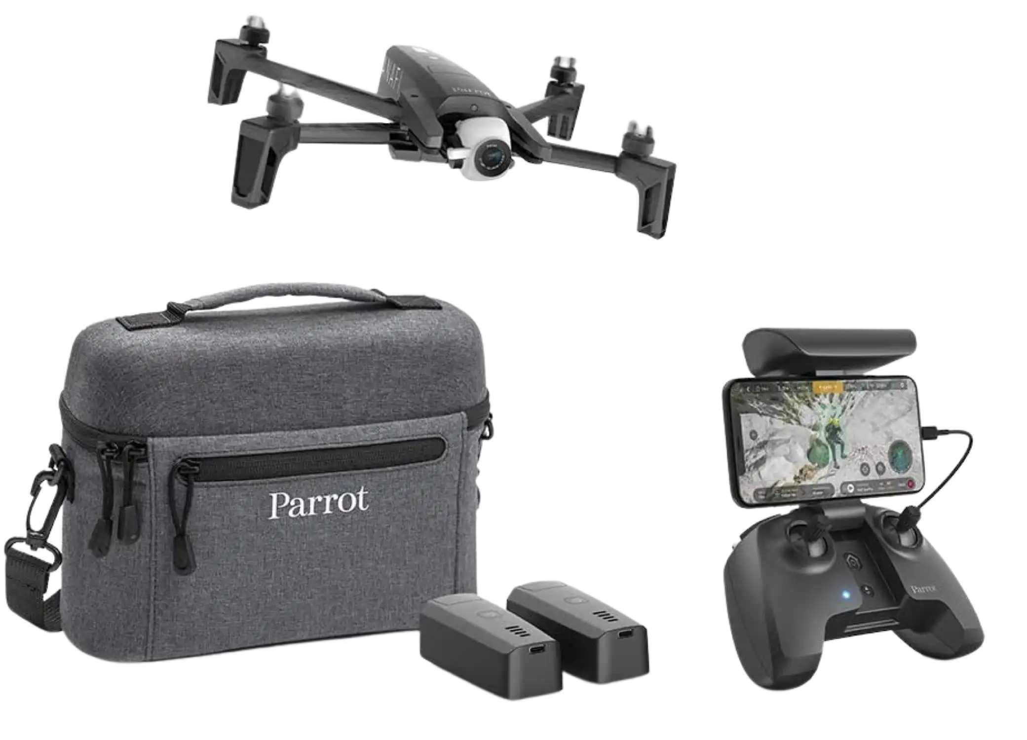 Parrot PF728020 ANAFI Drone Extended Foldable Quadcopter 4K HDR Camera with a 180° Vertical Swivel Camera  Dark Grey New